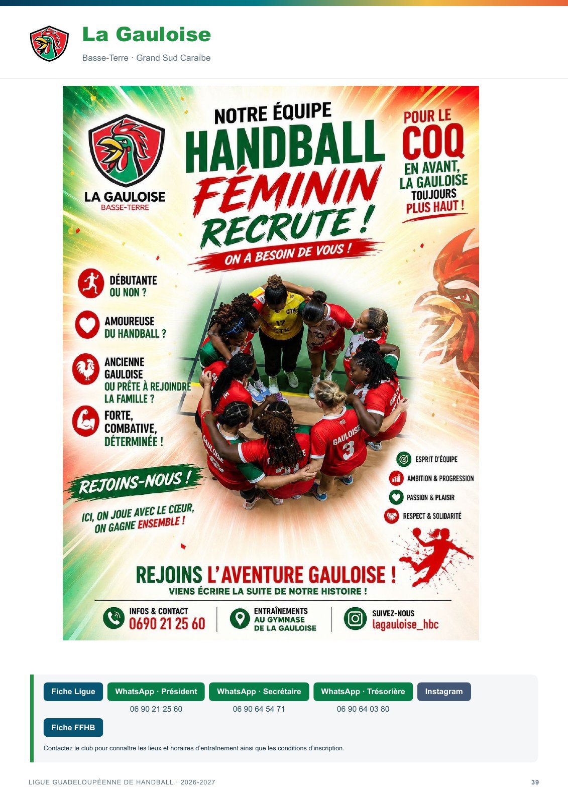 Page 39 — La Gauloise — féminines