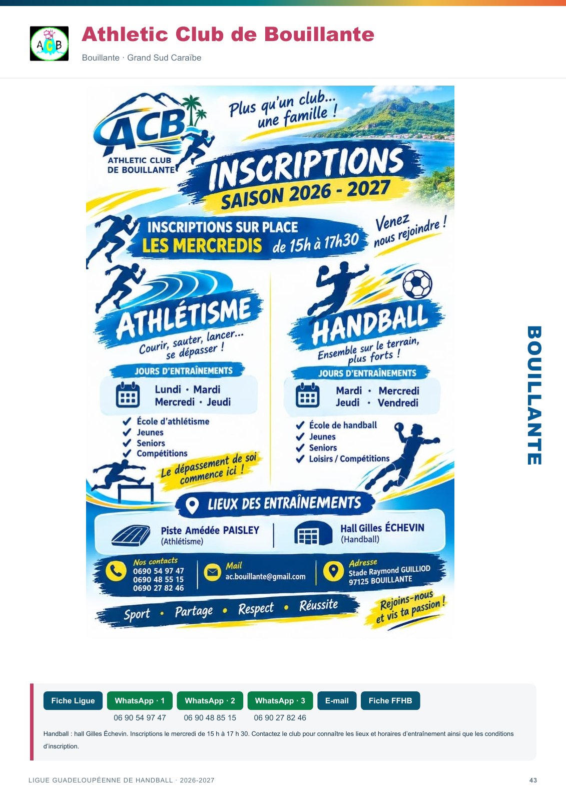 Page 43 — Athletic Club de Bouillante