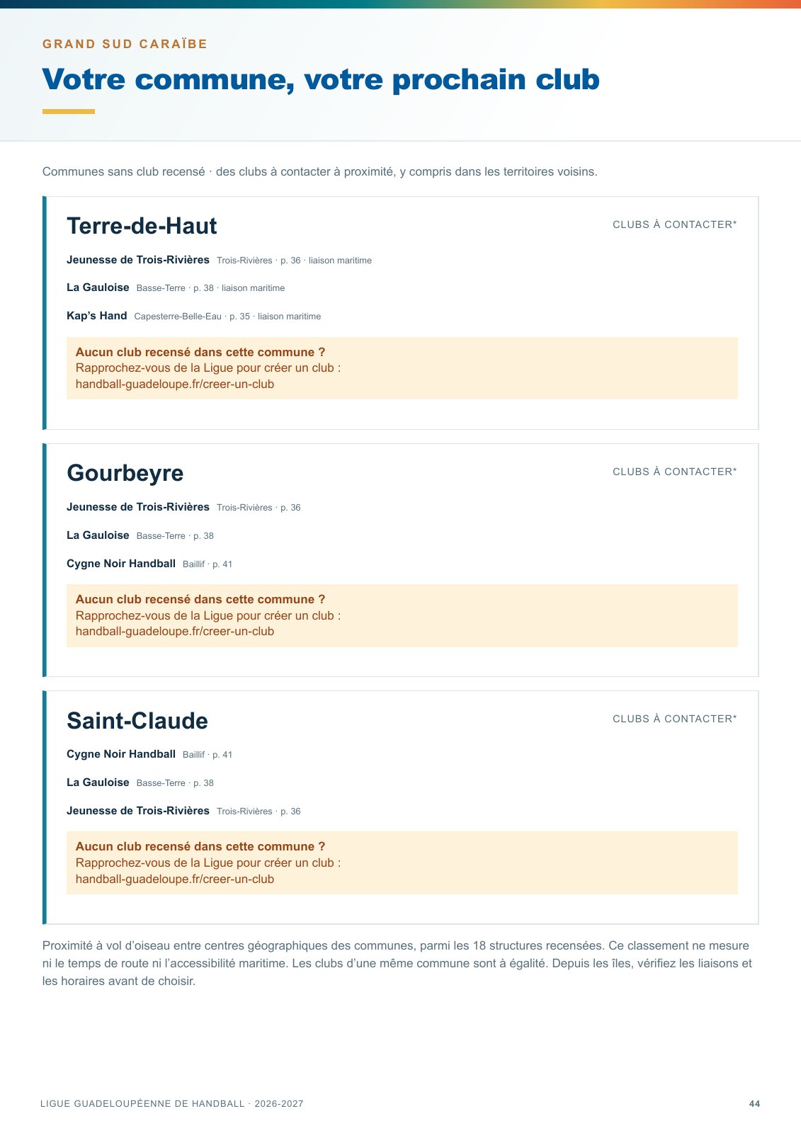 Page 44 — Grand Sud Caraïbe — communes